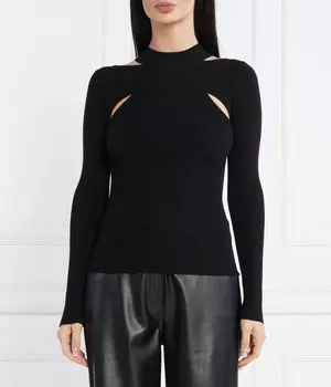 Блузка шариц Regular fit Hugo, черный