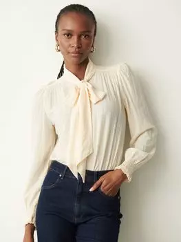 Блузка Sheila с завязками на шее Finery, слоновая кость