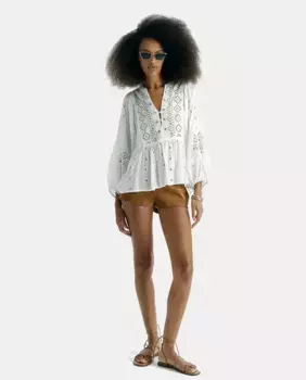 Блузка Шиффли Sfera, белый