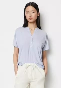 Блузка SHORT-SLEEVE PLACKET AT FRONT Marc O'Polo, цвет calm sea