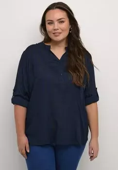 Блузка SIDA Kaffe Curve, цвет midnight marine black stripe