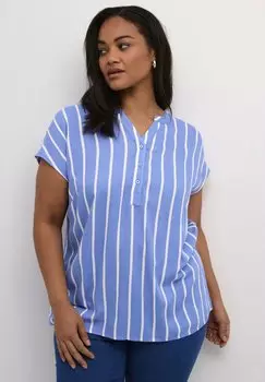 Блузка SIDA WING Kaffe Curve, цвет ultramarine chalk stripe