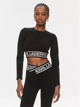 Блузка скинни Karl Lagerfeld, черный