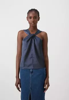 Блузка Slfannie Halterneck Selected, тёмно-сапфировый