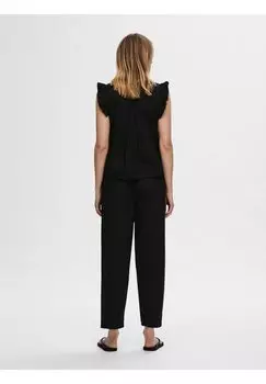 Блузка Slfblair Ida Selected, черная