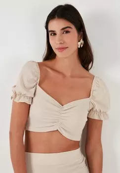 Блузка Slim Fit LELA, камень