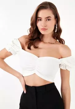 Блузка Slim Fit LELA, кремовый