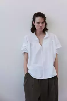 Блузка-слип из сирсакера H&M, белый