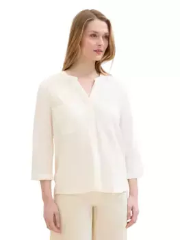 Блузка-слип TOM TAILOR из льна, белый