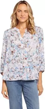 Блузка со складками на спине NYDJ, цвет Becca Bouquet