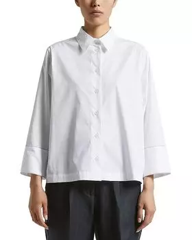Блузка со скрытыми пуговицами Peserico, белый