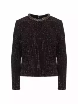 Блузка со стразами Roland Mouret, черный