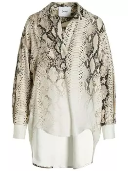 Блузка со змеиным принтом Nude, нейтральный цвет