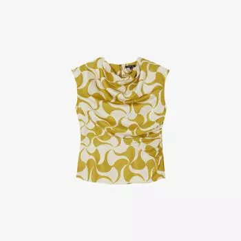 Блузка Soeur Eclat с графическим принтом, желтый / белый