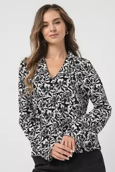 Блузка Sophia с цветочным принтом Vero Moda, черный