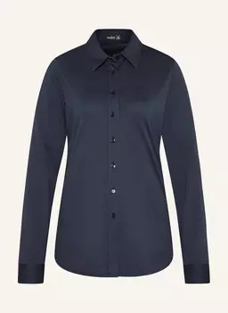 Блузка современного кроя с воротником-рубашкой van Laack, темно-синий