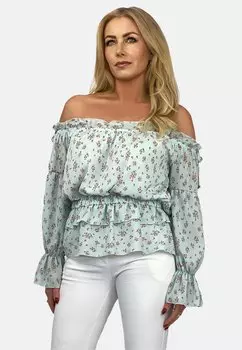 Блузка Spanish Floral REGINA FASHION, мята