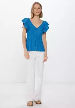 Блузка Springfield, синяя
