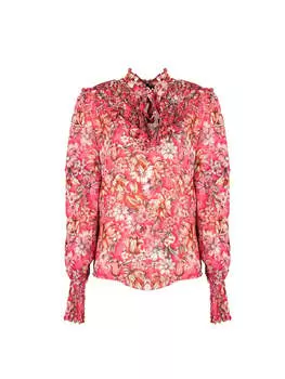Блузка средняя 2 женская розовая Pinko, розовый
