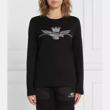 Блузка стандартного кроя Aeronautica Militare, черный