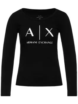 Блузка стандартного кроя Armani Exchange, черный
