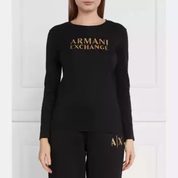 Блузка стандартного кроя Armani Exchange, черный