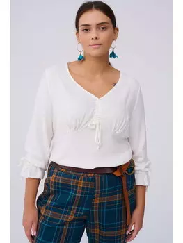 Блузка стандартного кроя Blue Shadow, экрю