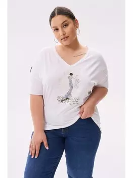 Блузка стандартного кроя Blue Shadow, экрю