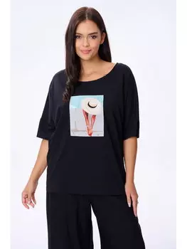 Блузка стандартного кроя Blue Shadow, черный