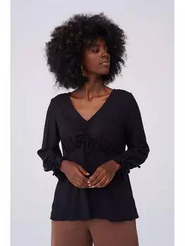 Блузка стандартного кроя Blue Shadow, черный