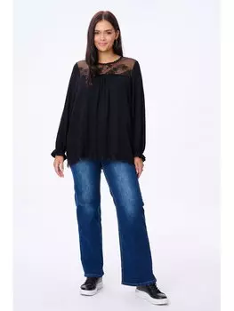 Блузка стандартного кроя Blue Shadow, черный
