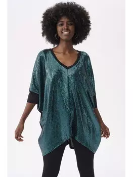 Блузка стандартного кроя Blue Shadow, зеленый