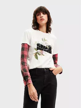 Блузка стандартного кроя Desigual, белый