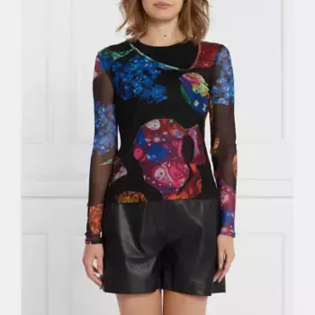 Блузка стандартного кроя Desigual, черный