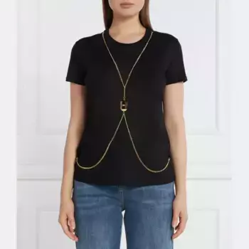 Блузка стандартного кроя Elisabetta Franchi, черный
