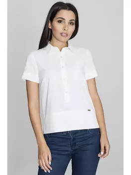 Блузка стандартного кроя Figlfigl, белый