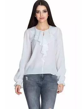 Блузка стандартного кроя Figlfigl, белый