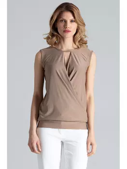 Блузка стандартного кроя Figlfigl, бежевый