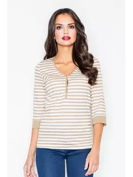 Блузка стандартного кроя Figlfigl, бежевый