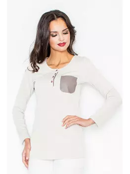 Блузка стандартного кроя Figlfigl, бежевый