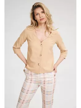 Блузка стандартного кроя Figlfigl, бежевый