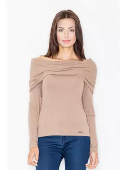Блузка стандартного кроя Figlfigl, бежевый