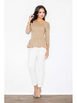Блузка стандартного кроя Figlfigl, бежевый