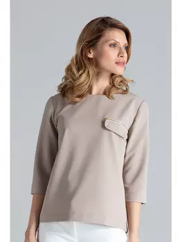 Блузка стандартного кроя Figlfigl, бежевый