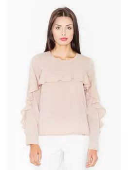 Блузка стандартного кроя Figlfigl, бежевый