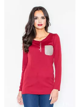 Блузка стандартного кроя Figlfigl, бургундия