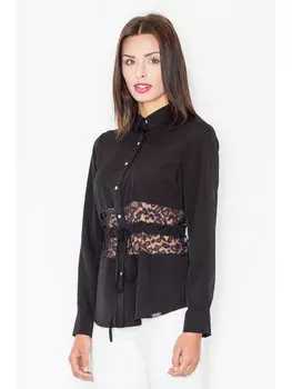 Блузка стандартного кроя Figlfigl, черный
