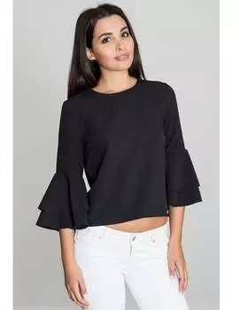 Блузка стандартного кроя Figlfigl, черный