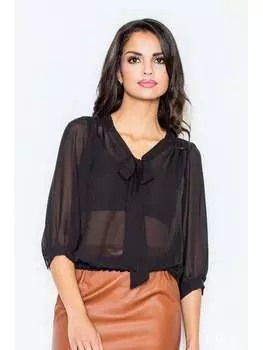 Блузка стандартного кроя Figlfigl, черный