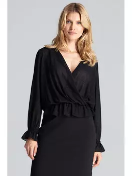 Блузка стандартного кроя Figlfigl, черный